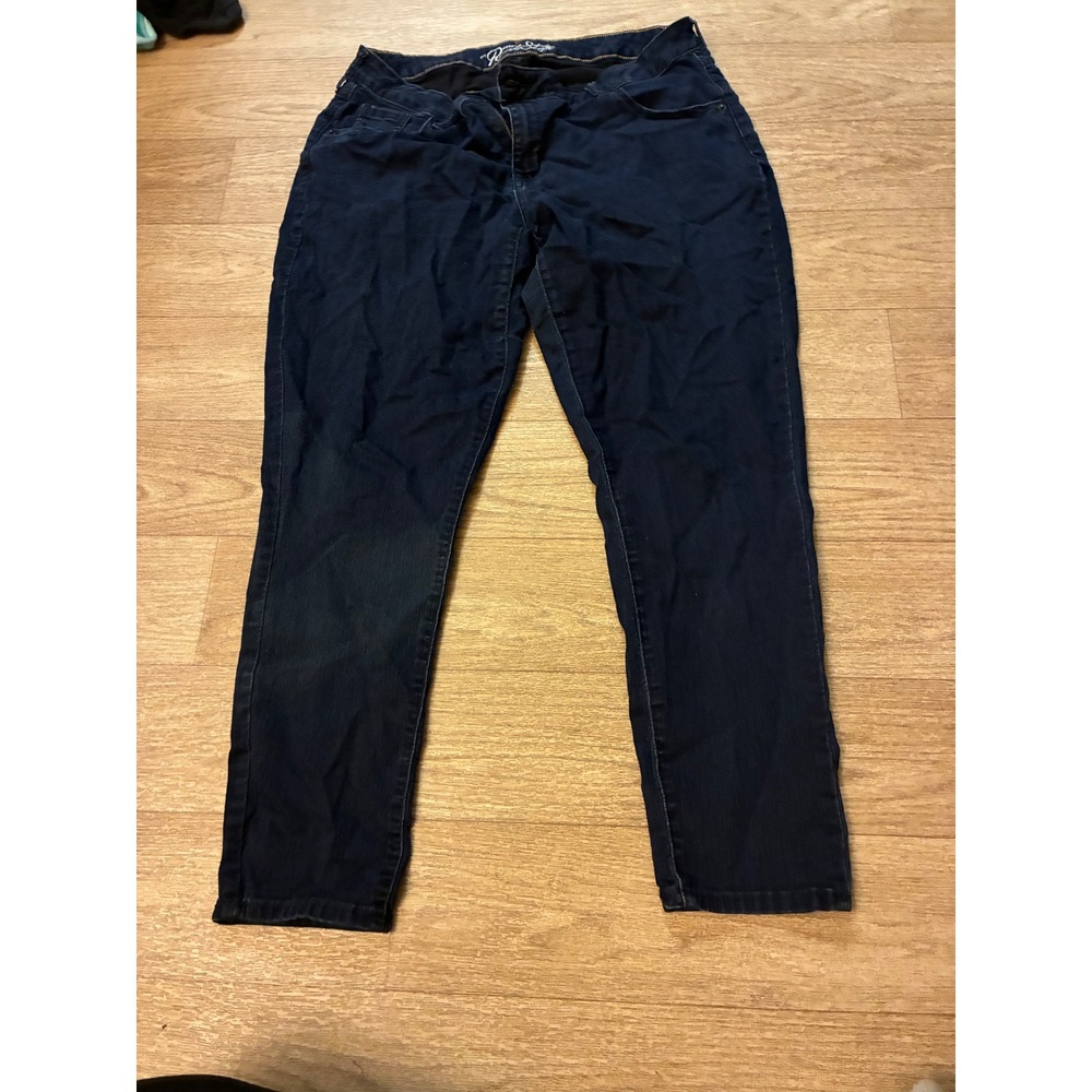 Old Navy Rockstar Super Skinny Jeans Dark Indigo Blue Denim Womens Size 18